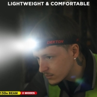 Lanterna de cap, LED, 150 lumeni, cu baterii 3 AAA, Dekton DT50512